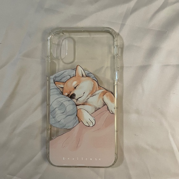 Sleeping Shiba Inu iPhone XS Case - Picture 2 of 2